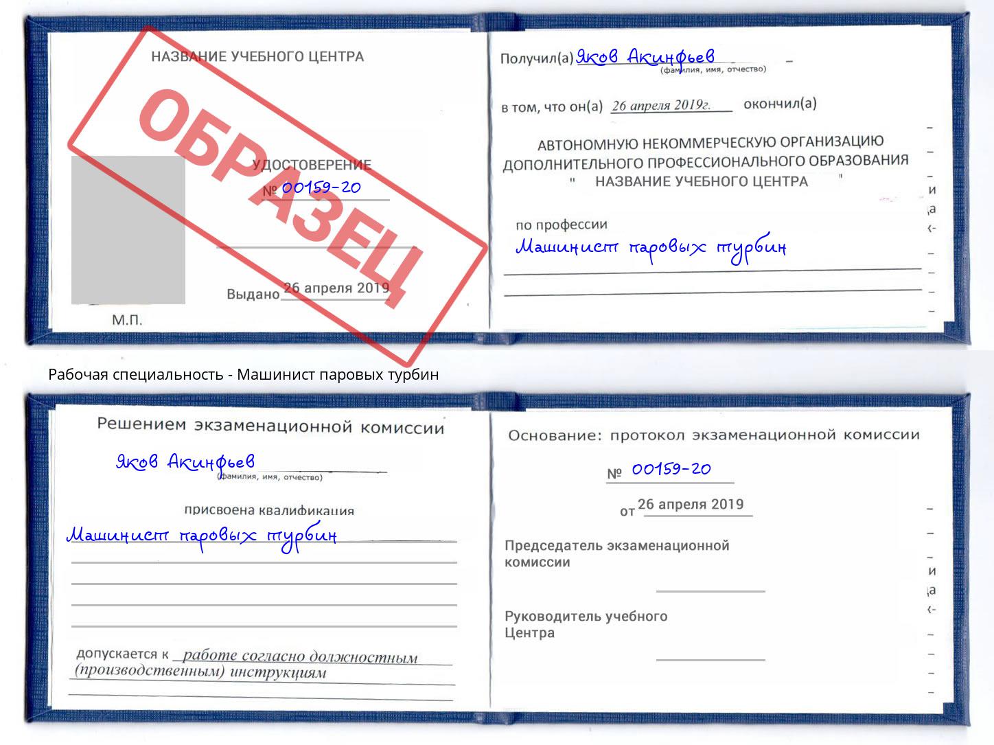 Машинист паровых турбин Трёхгорный